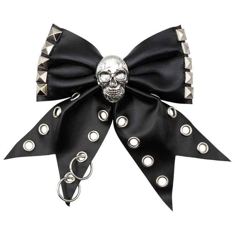 Kreepsville 666 Skull Punk Studded Hair Bow