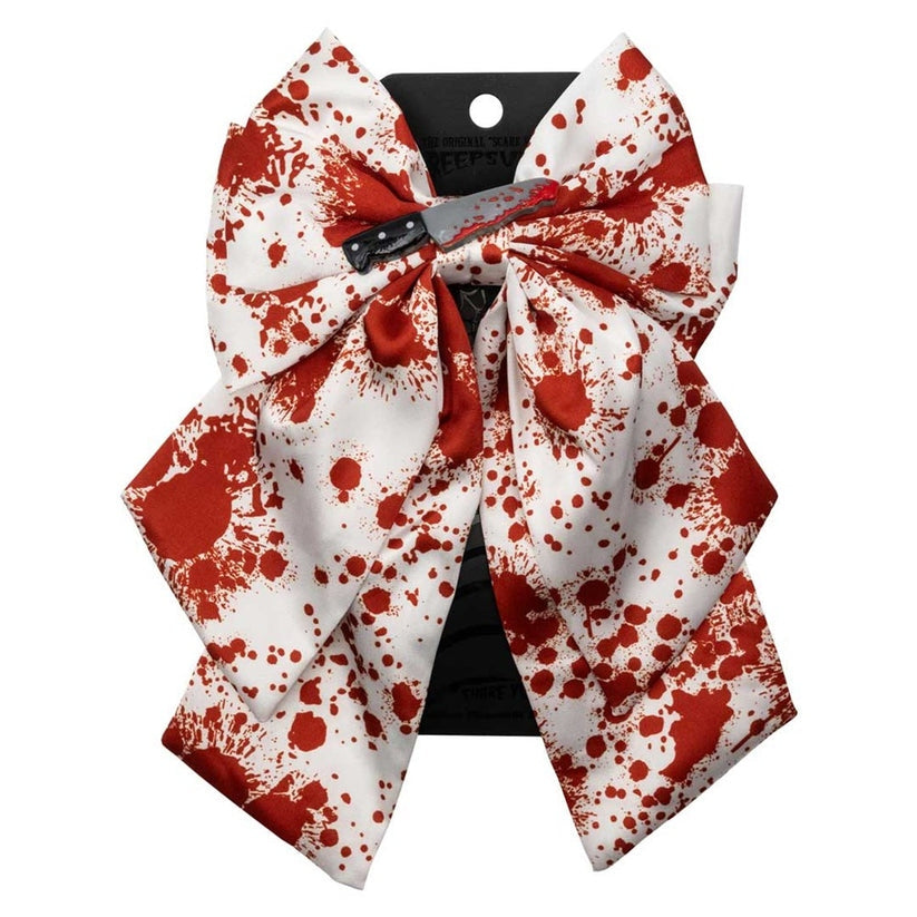 Kreepsville 666 Blood Splatter Knife Satin Bow