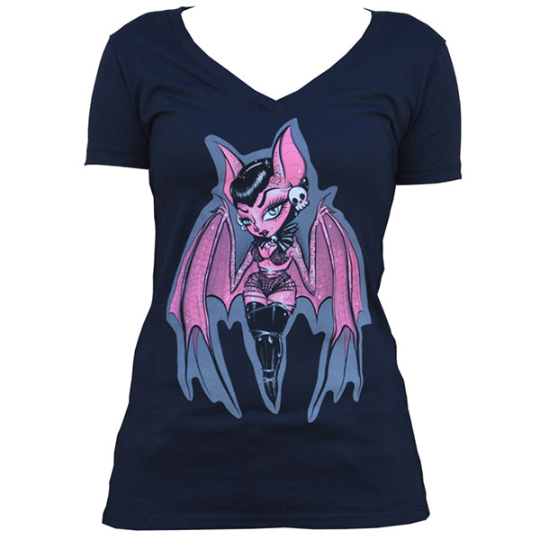 Lowbrow Art Hanging Around Bat Girl Tee