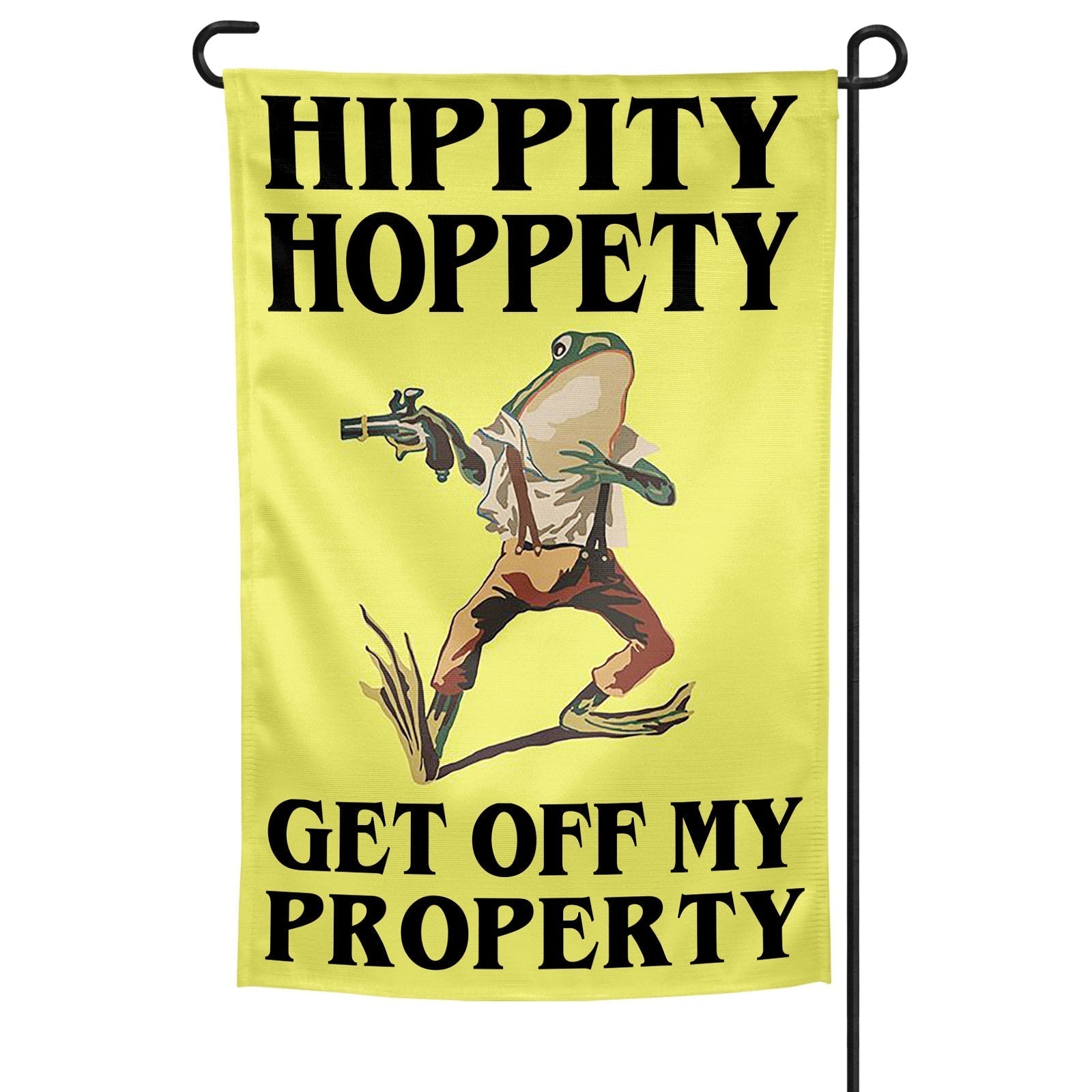 Original Underground Hippity Hoppety Get Off My Property Garden Flag