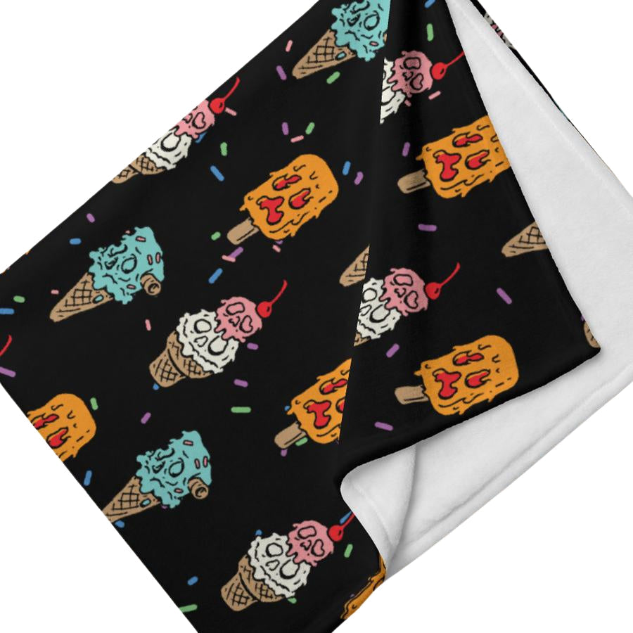 Murder Apparel Monster Ice Cream Throw Blanket