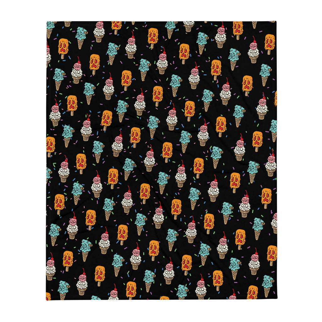 Murder Apparel Monster Ice Cream Throw Blanket