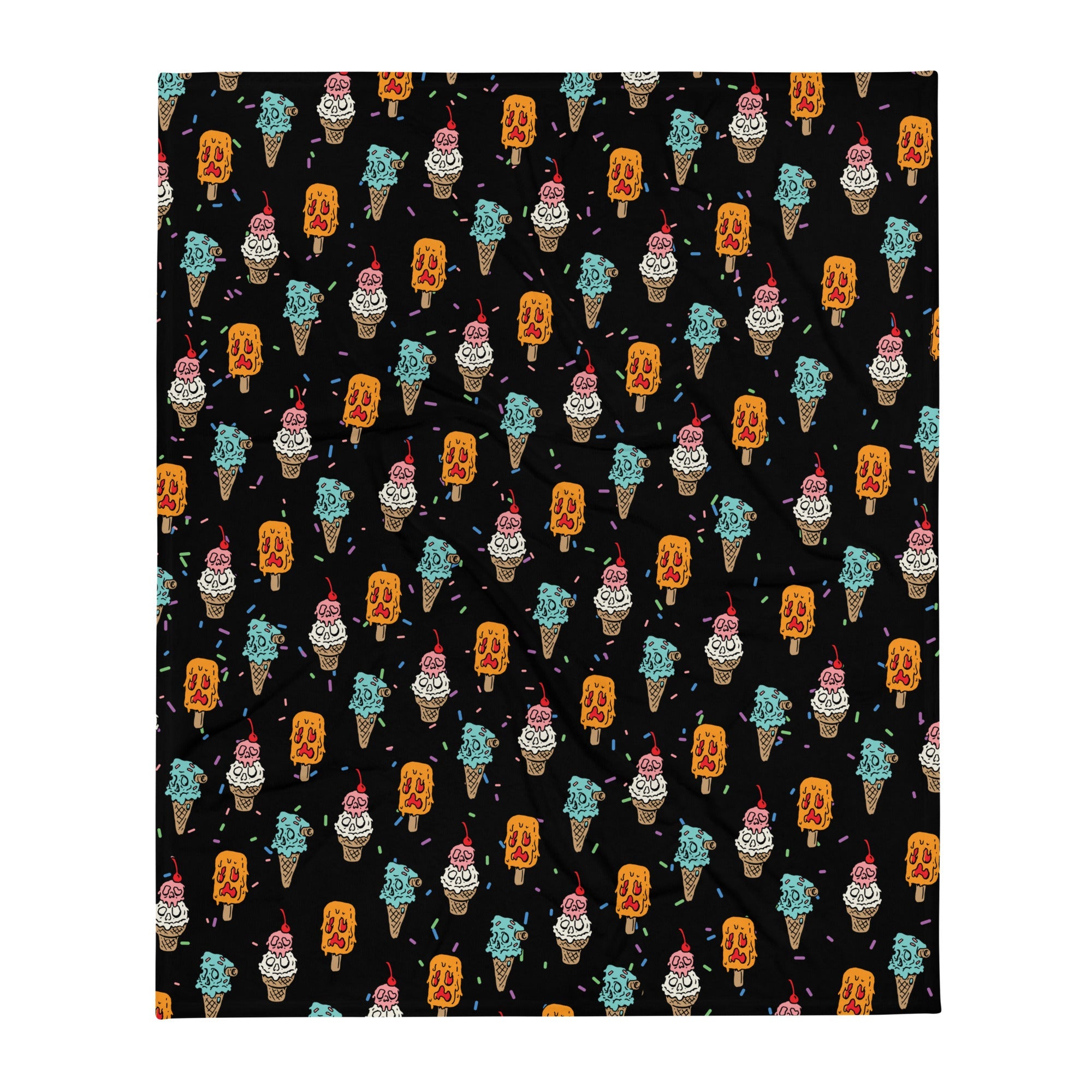 Murder Apparel Monster Ice Cream Throw Blanket