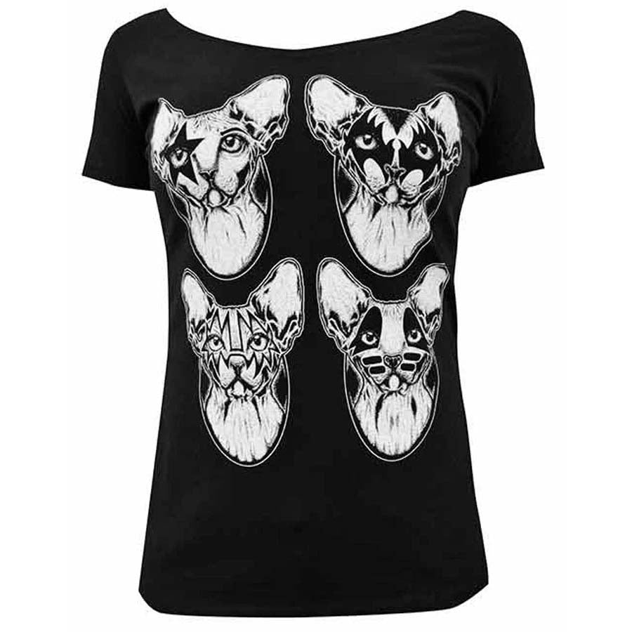 Lowbrow Art Kiss Kats Black Cat Tee