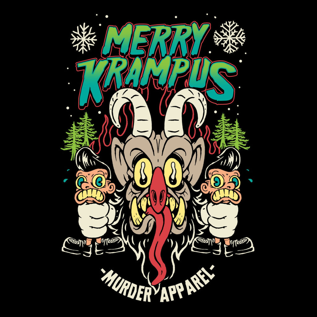 Murder Apparel Merry Krampus Retro Neon T-Shirt