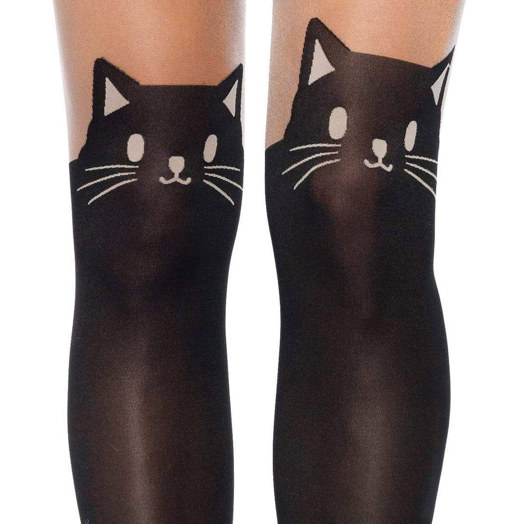 Leg Avenue Kura Black Cat Thigh High Stockings