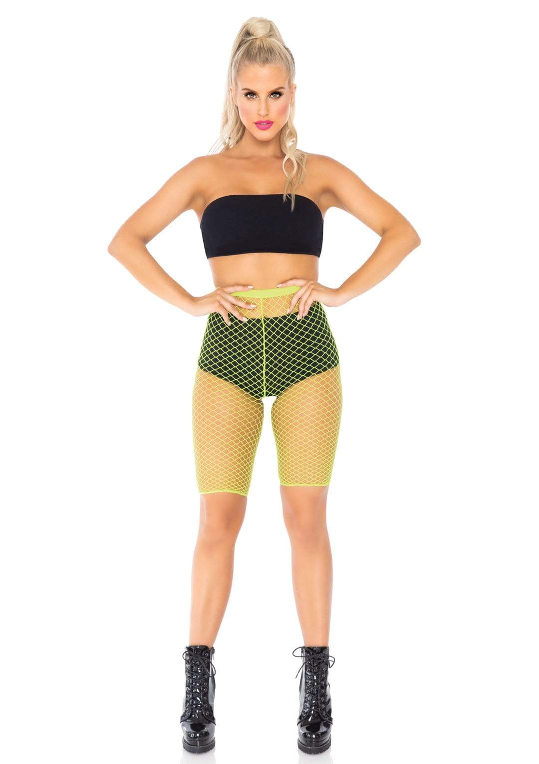Leg Avenue Troublemaker Fishnet Biker Shorts
