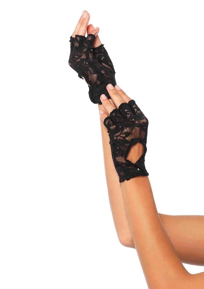 Leg Avenue Lace Keyhole Fingerless Gloves