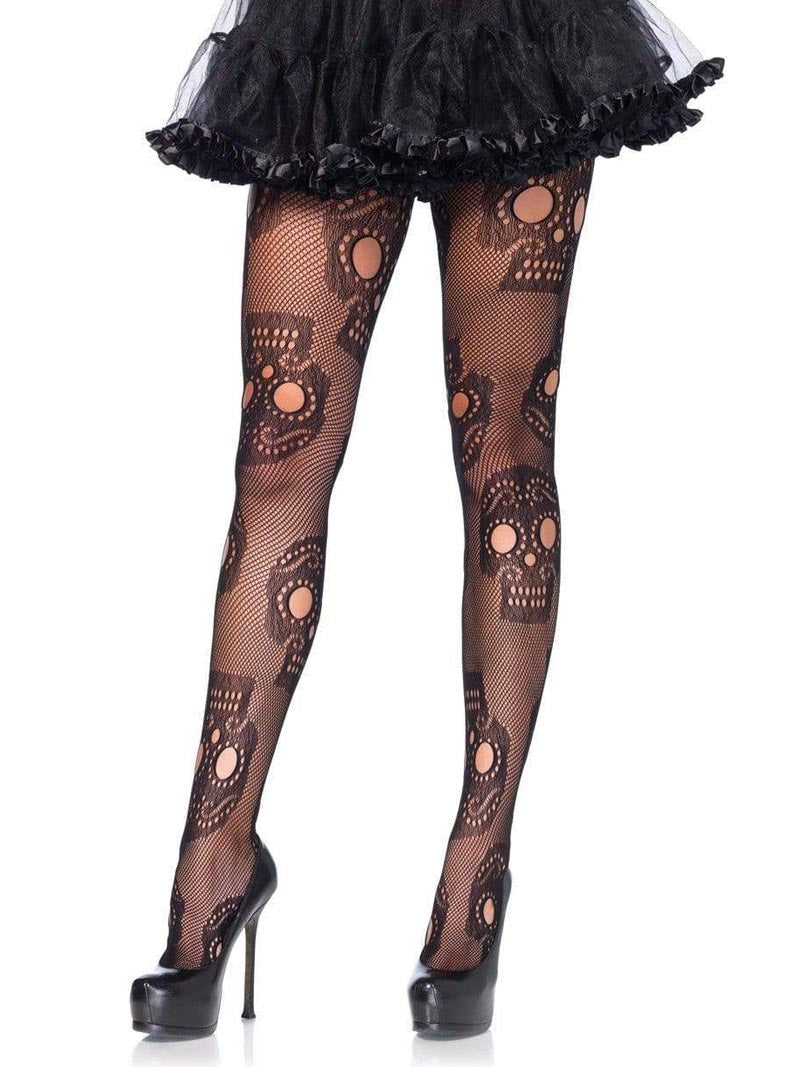 Leg Avenue Sugar Skull Net Tights