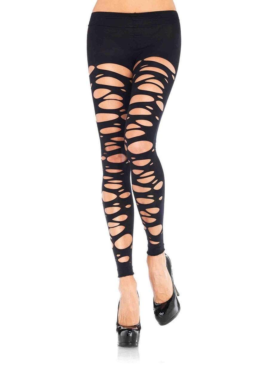 Leg Avenue Posy Punk Tattered Footless Tights