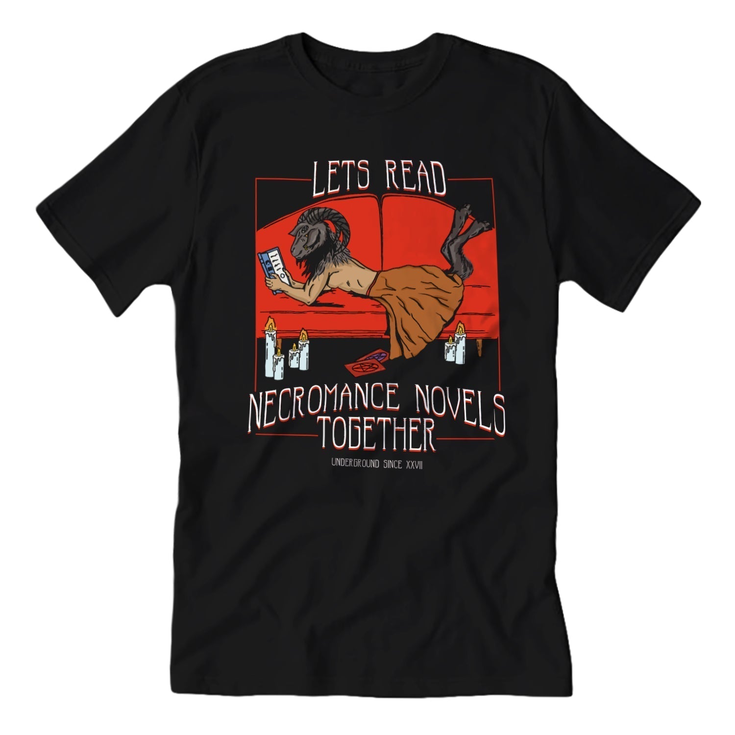 Original Underground Let's Read Necromance Novels Together Tee