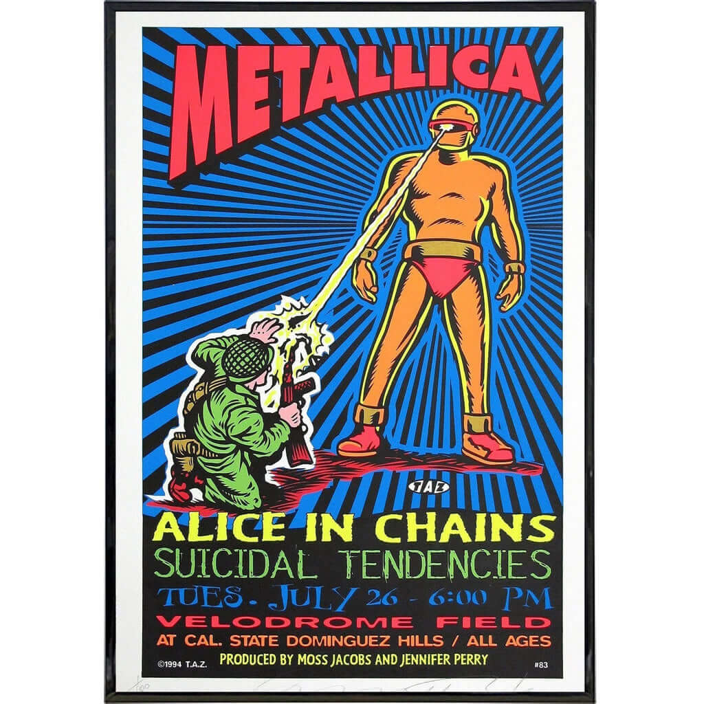 Metallica Velodrome Show Metal Concert Poster Print