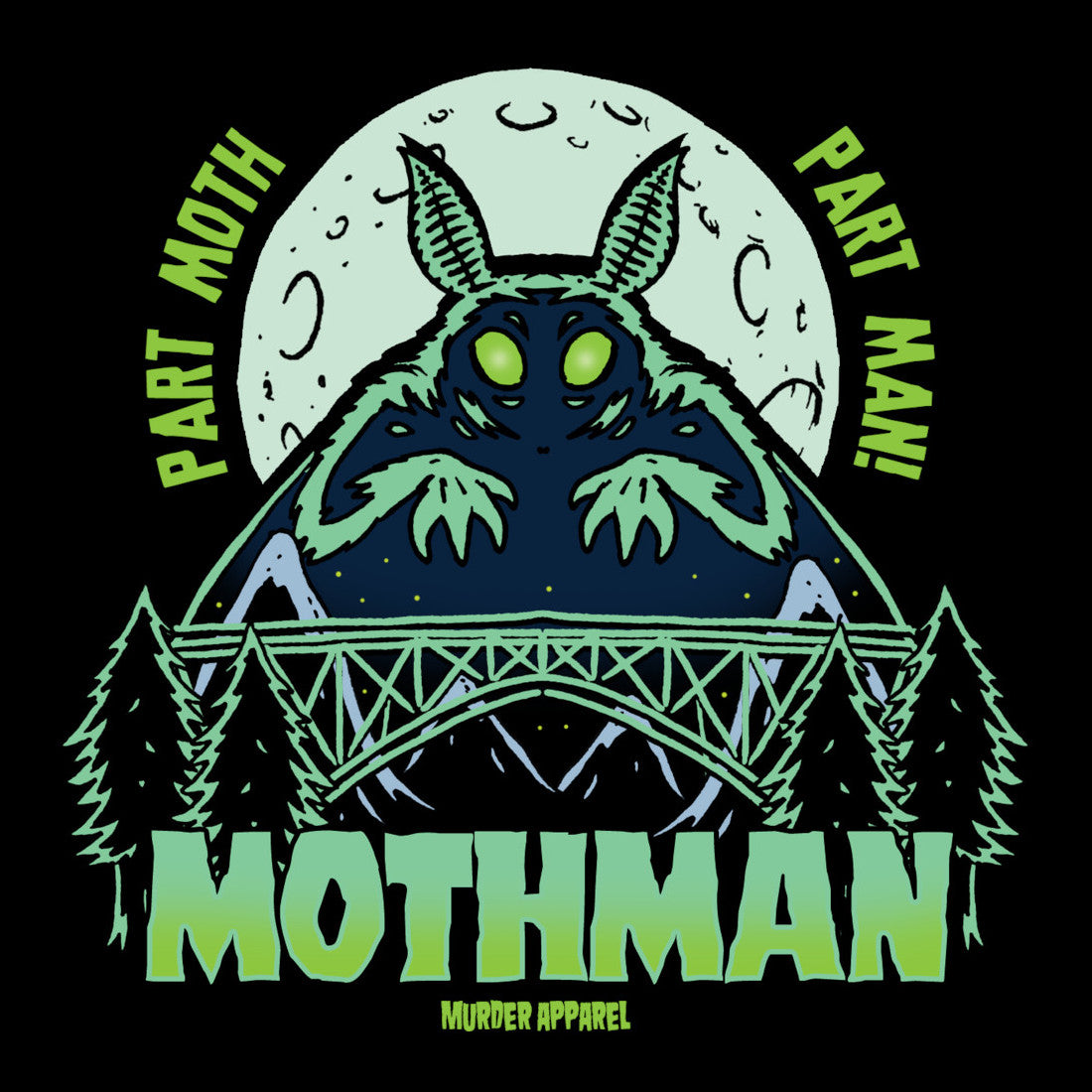 Murder Apparel Mothman Retro T-Shirt