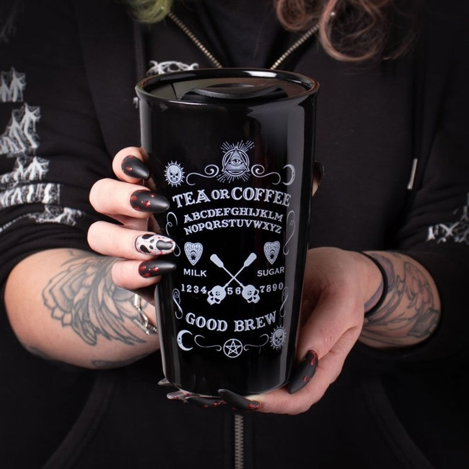 Alchemy Gothic Ouija Good Brew Double Wall Travel Mug MRDWM10