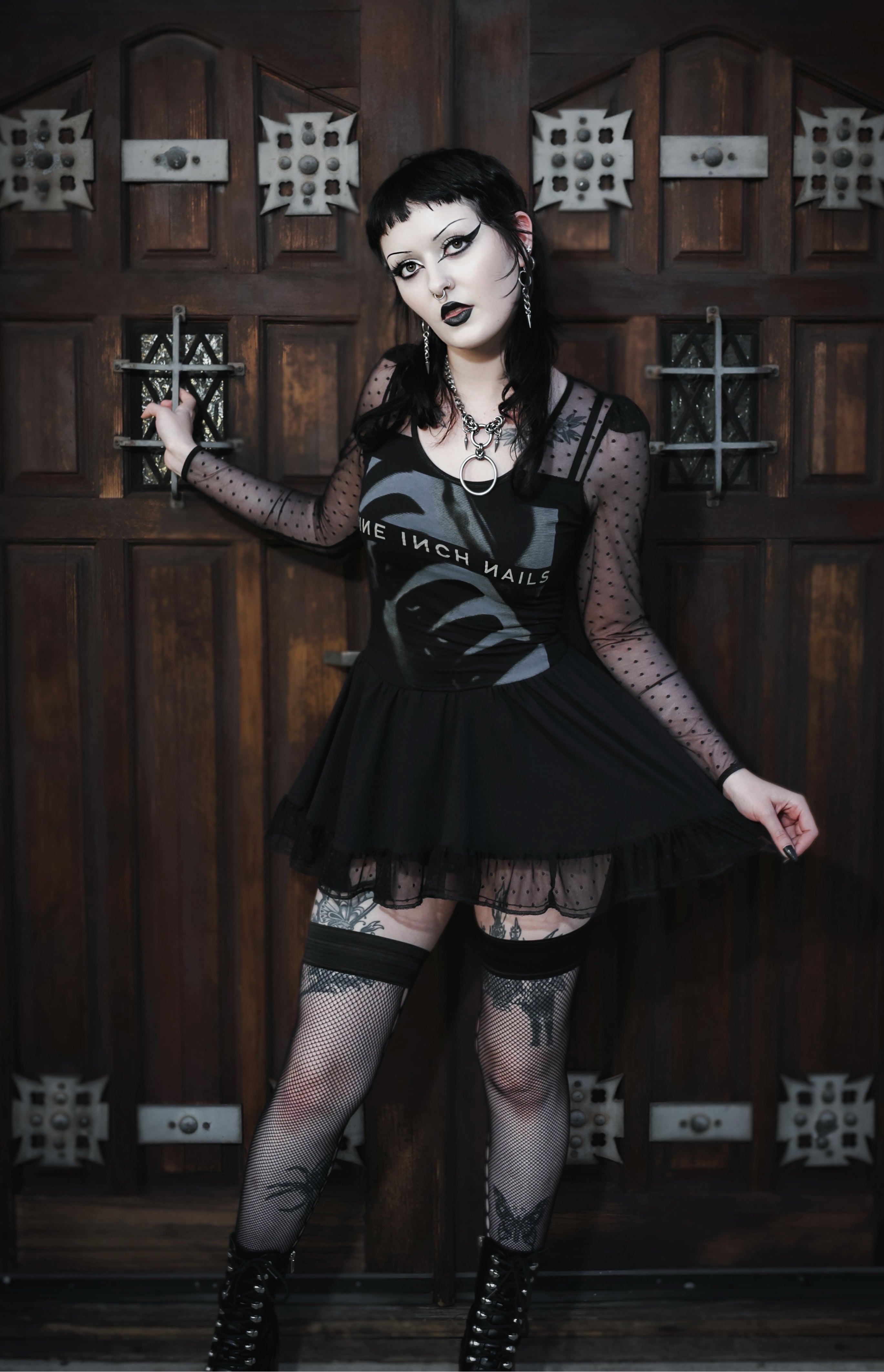 Vera's Eyecandy NIN Ballerina Metal Dress