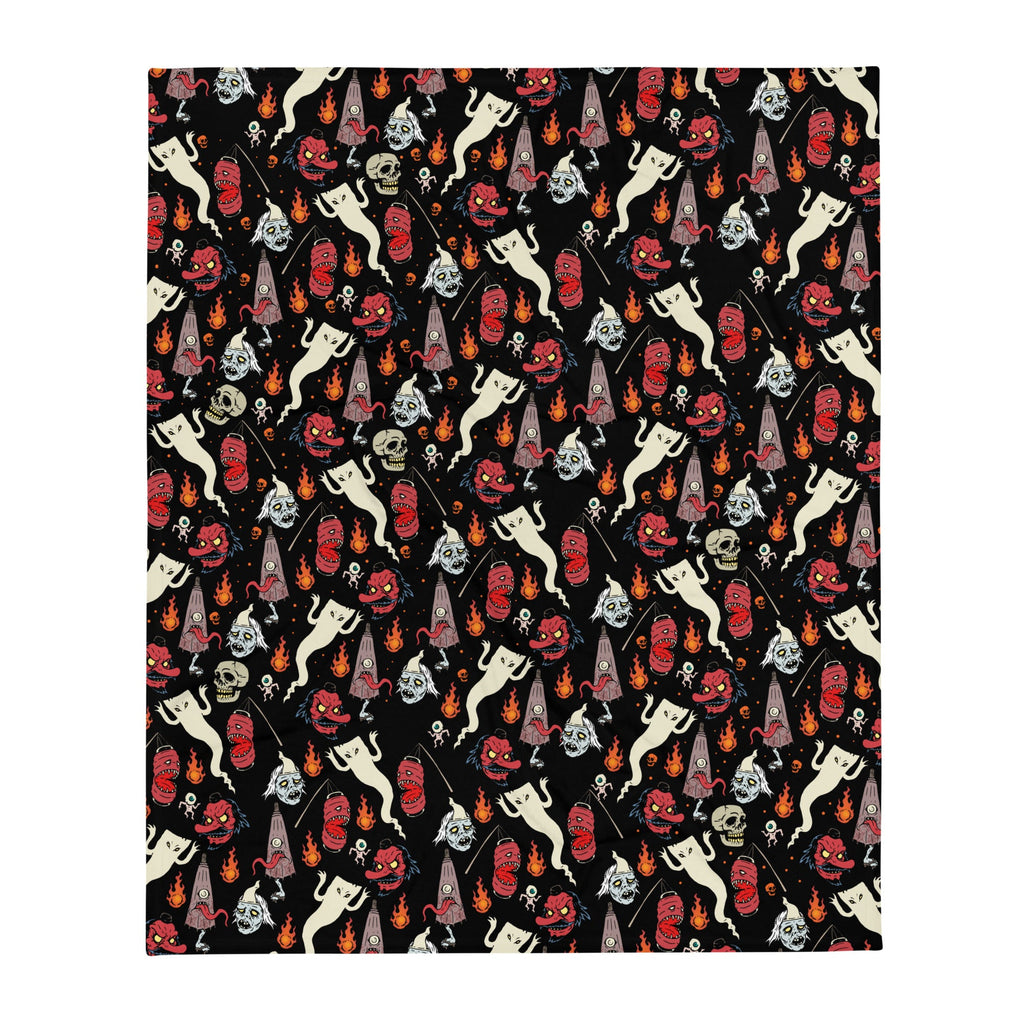Murder Apparel Japanese Demons Throw Blanket