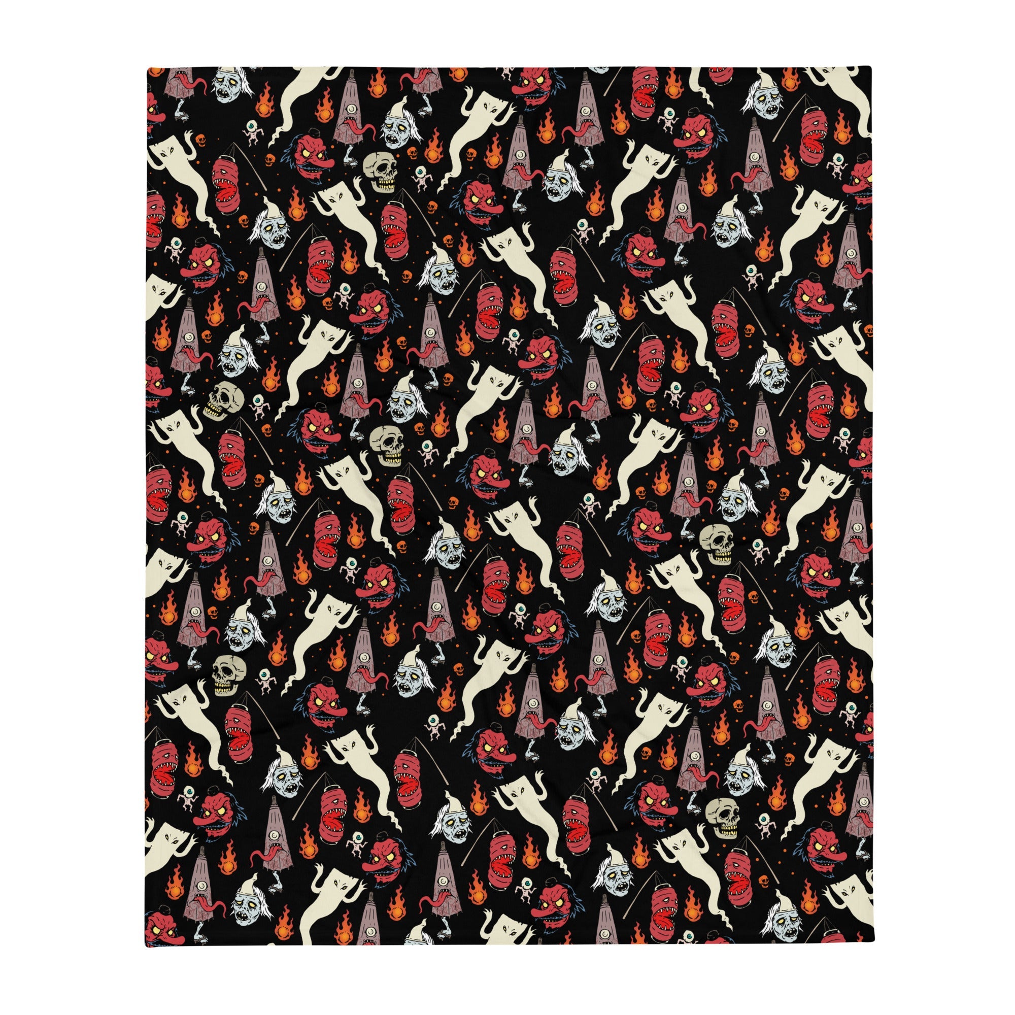 Murder Apparel Japanese Demons Throw Blanket