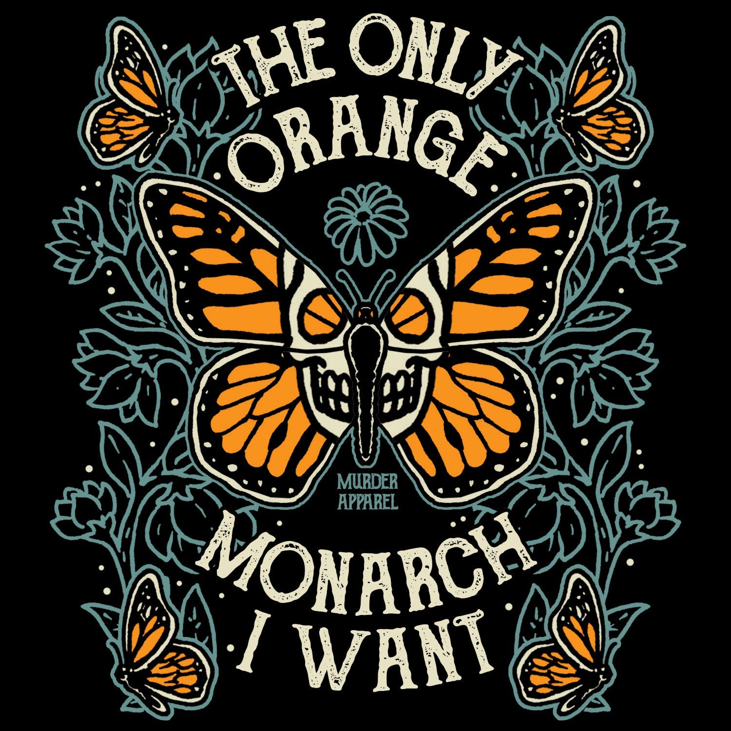 Murder Apparel Orange Monarch T-shirt