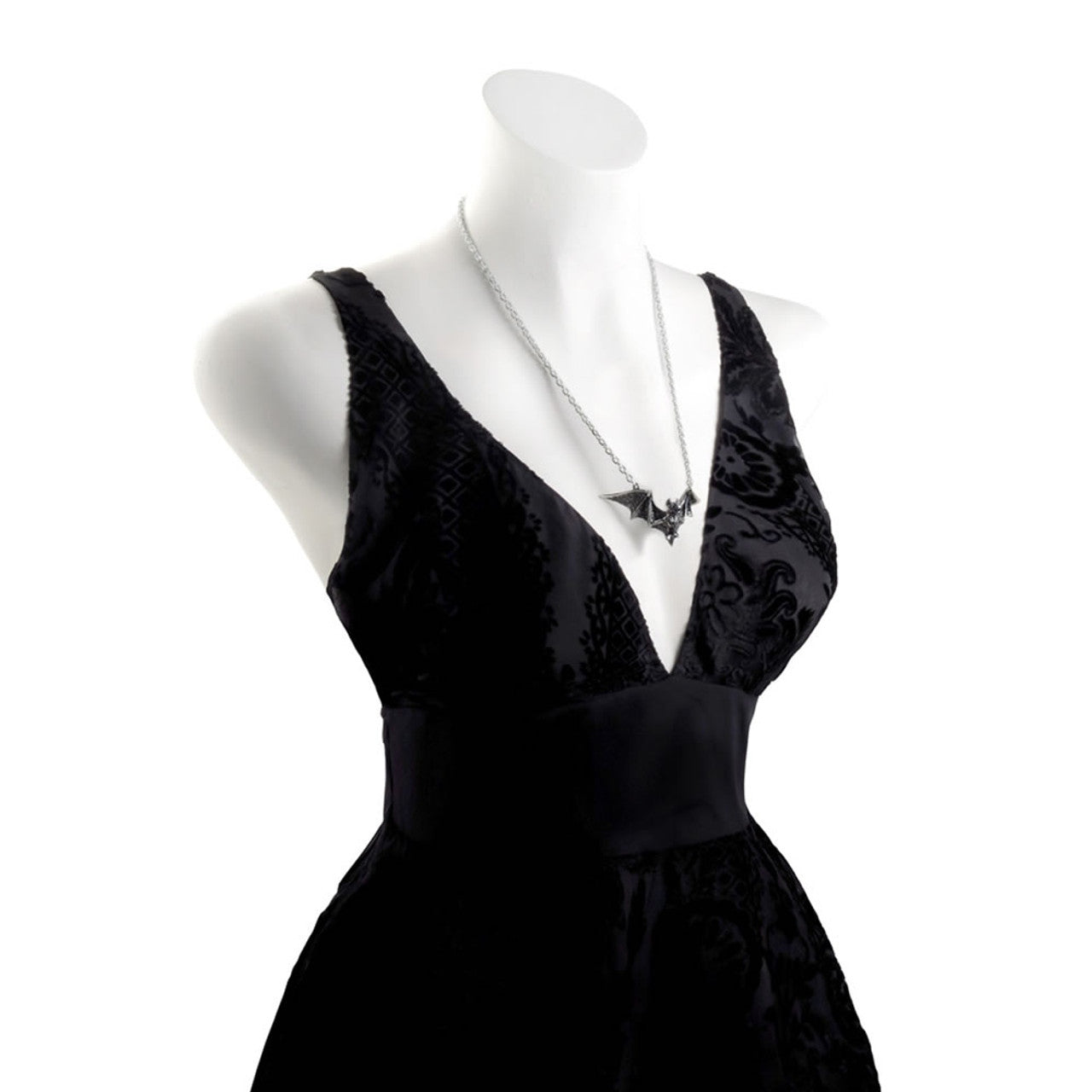 Alchemy Gothic Om Strygia Pendant Flying Vampire Bat Fine Pewter Necklace P597