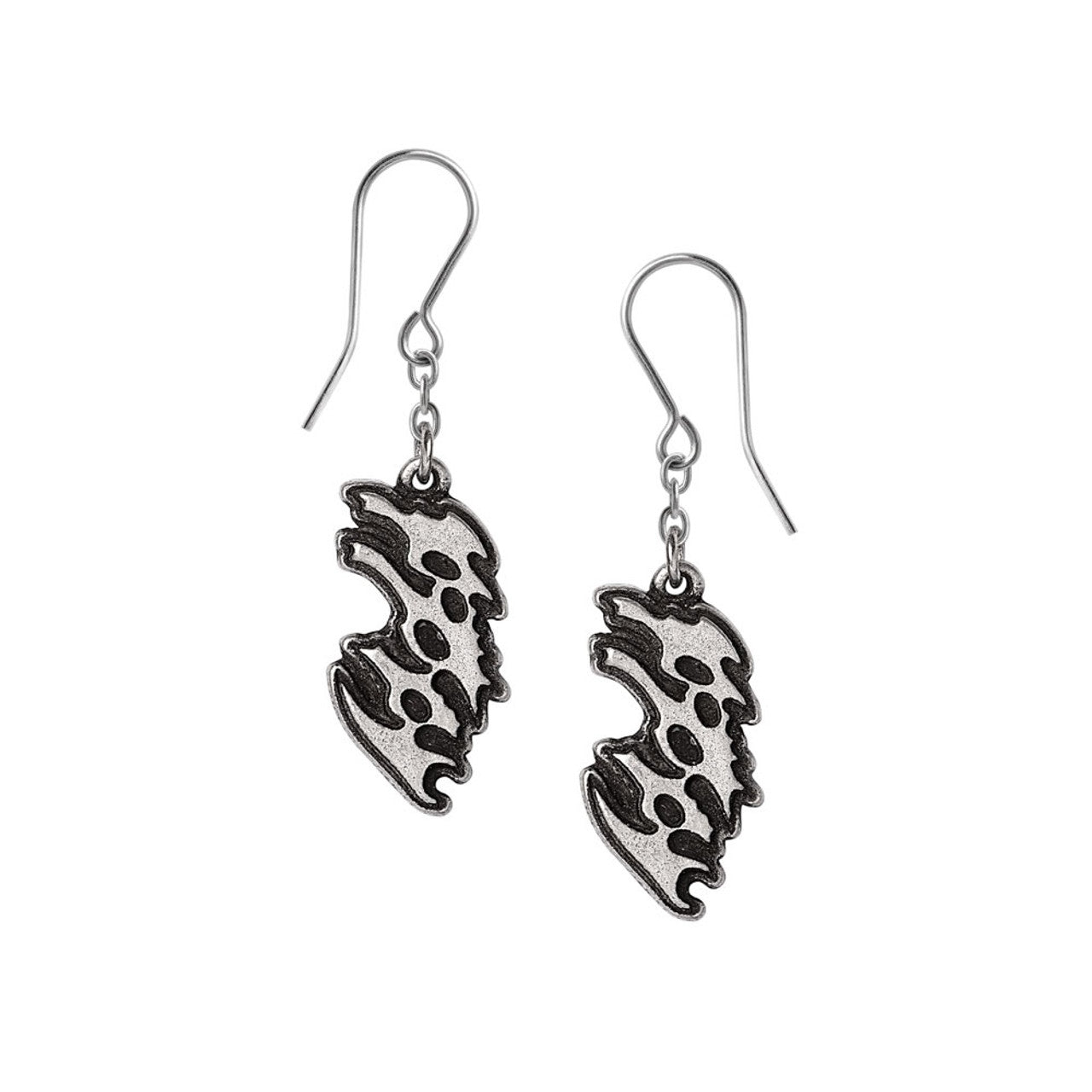 Alchemy Gothic Poppy Band Hook Earrings PE18