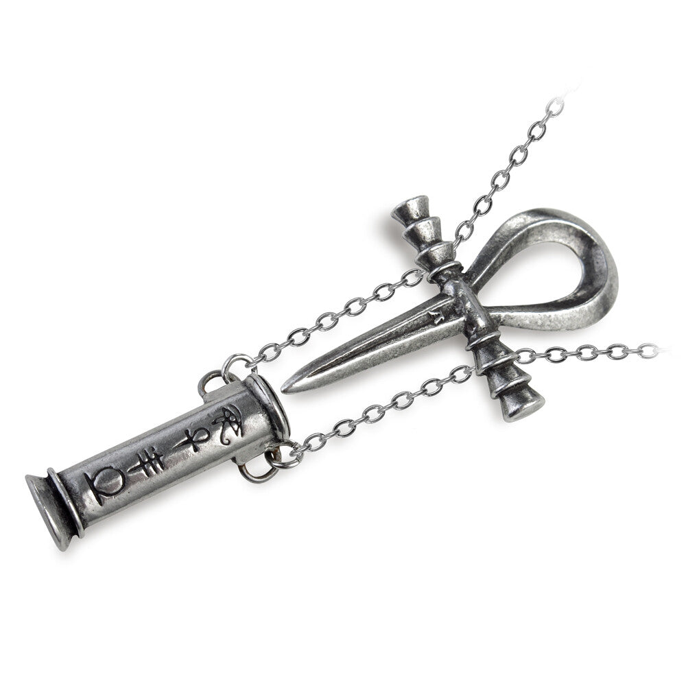 Alchemy Gothic Ankh of the Dead Necklace Hidden Dagger P221
