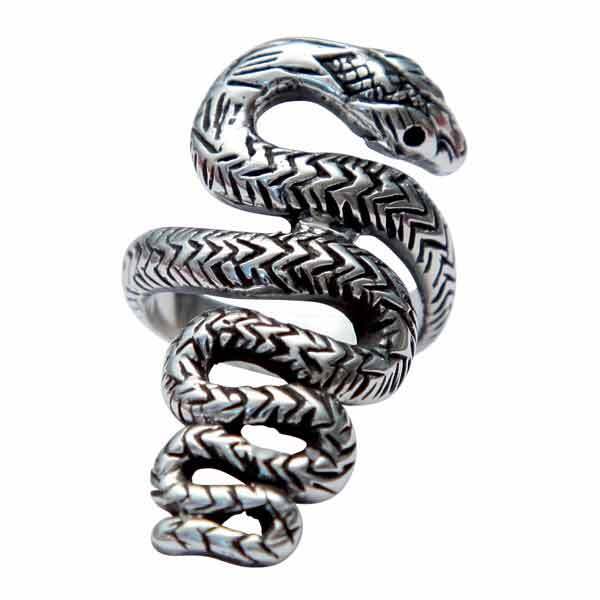 Femme Metale Handmade Sexy Serpent Snake 925 Silver Ring