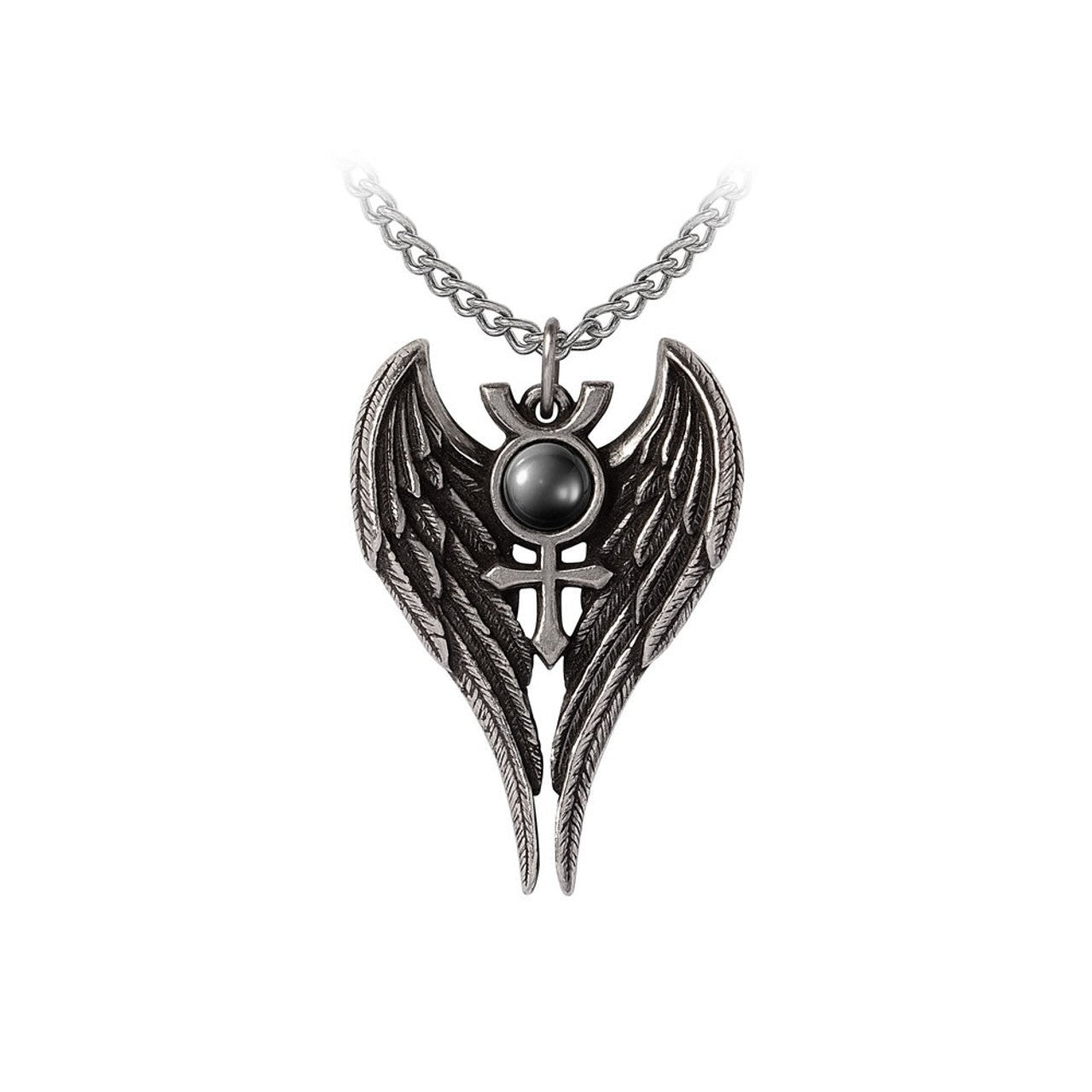 Alchemy Gothic Angel of Mercury Astrology Necklace P993
