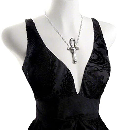Alchemy Gothic Ankh of the Dead Necklace Hidden Dagger P221