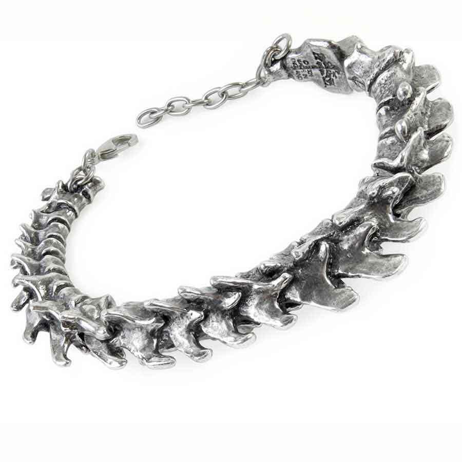 Alchemy Gothic Vertebrae Bracelet Pewter Spine Bone Links A29