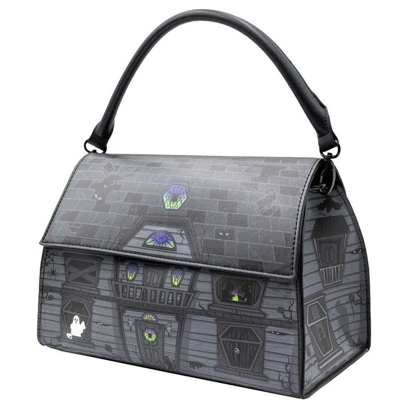 Kreepsville 666 Haunted House Doctor's Bag Vegan Purse Magnet Clasp Handle Strap