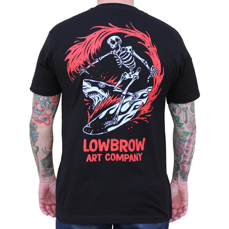 Lowbrow Art Bloody Skeleton Surfer Tee