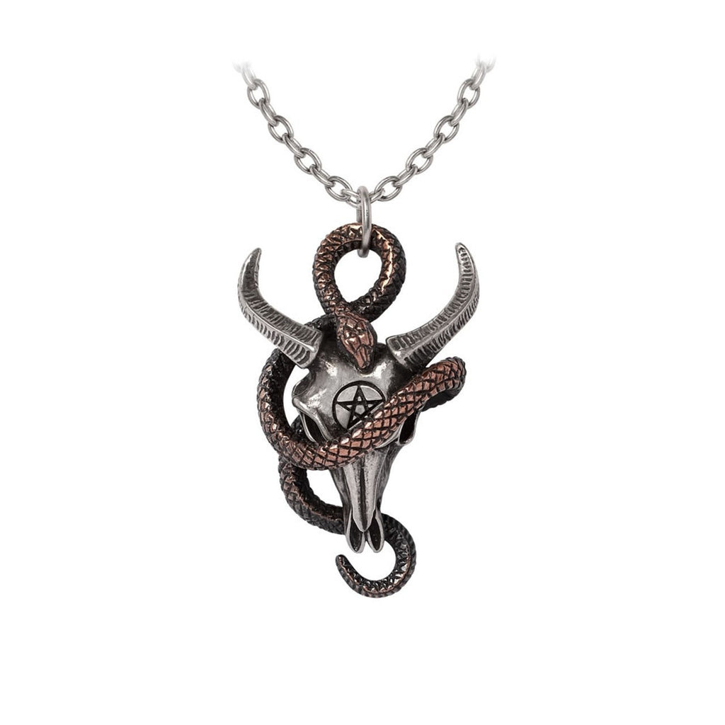 Alchemy Gothic Servant of Baphomet Ram's Skull Pendant P997