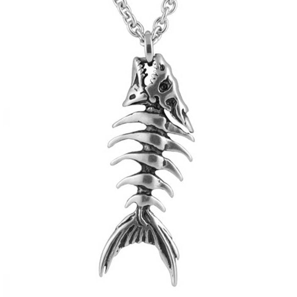 Controse Fish Bone SST Pendant on Chain