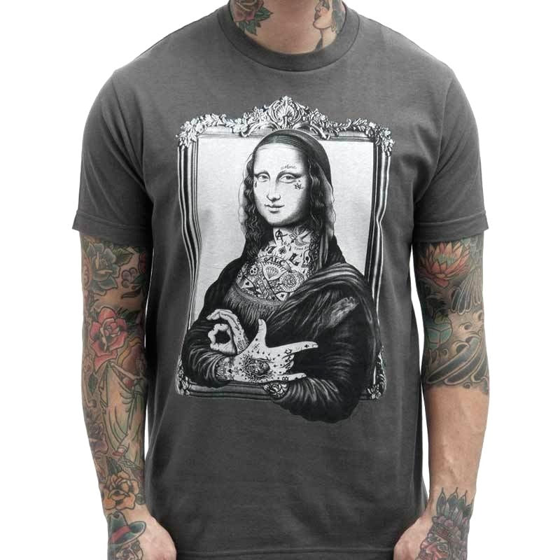 Black Market Art Mona Tattooed Lisa Gray Tee