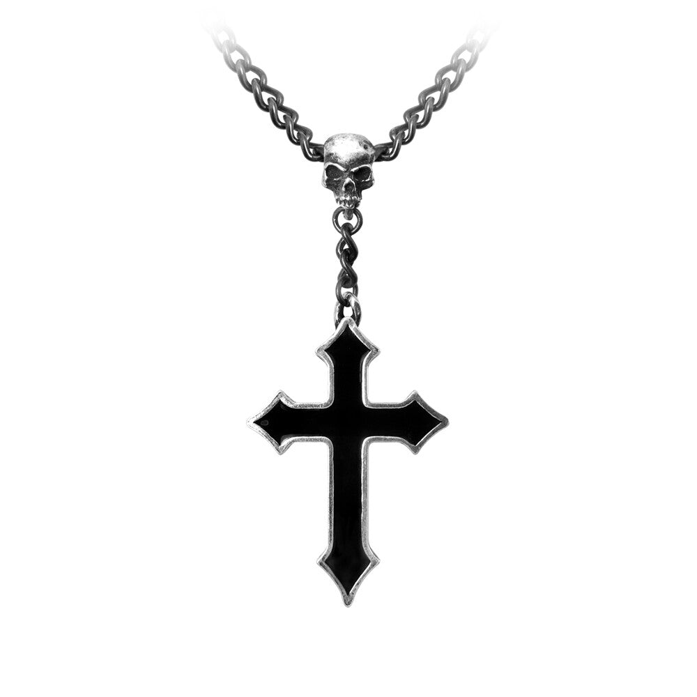 Alchemy Gothic Osbourne's Black Aiguise Cross Pendant P618