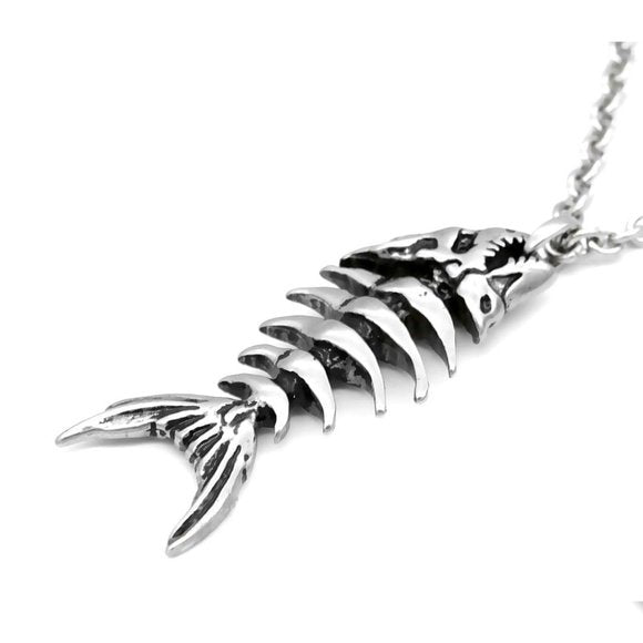 Controse Fish Bone SST Pendant on Chain