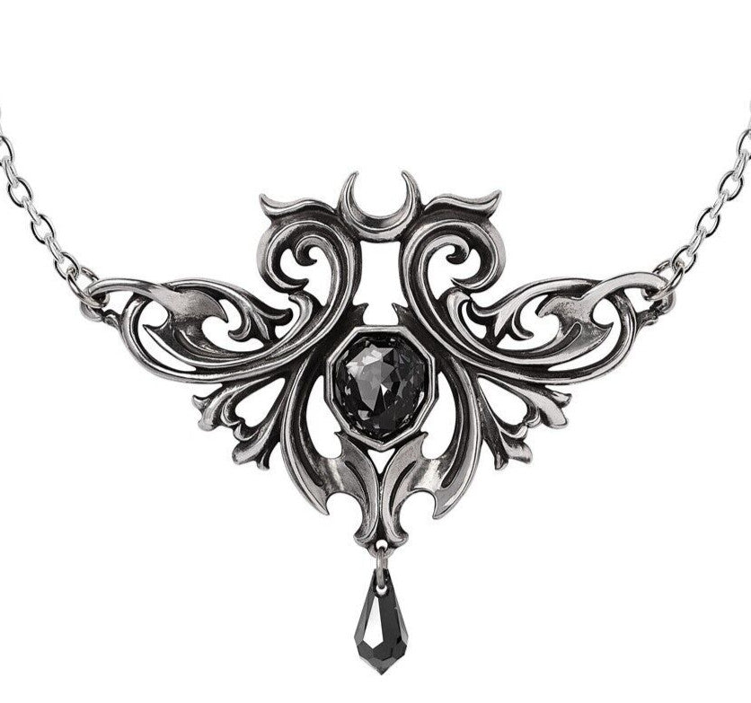 Alchemy Gothic Midnight Memorial Necklace Ornate P981