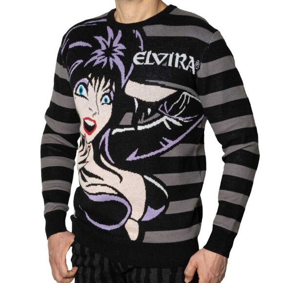 Kreepsville 666 Elvira Striped Cotton Sweater