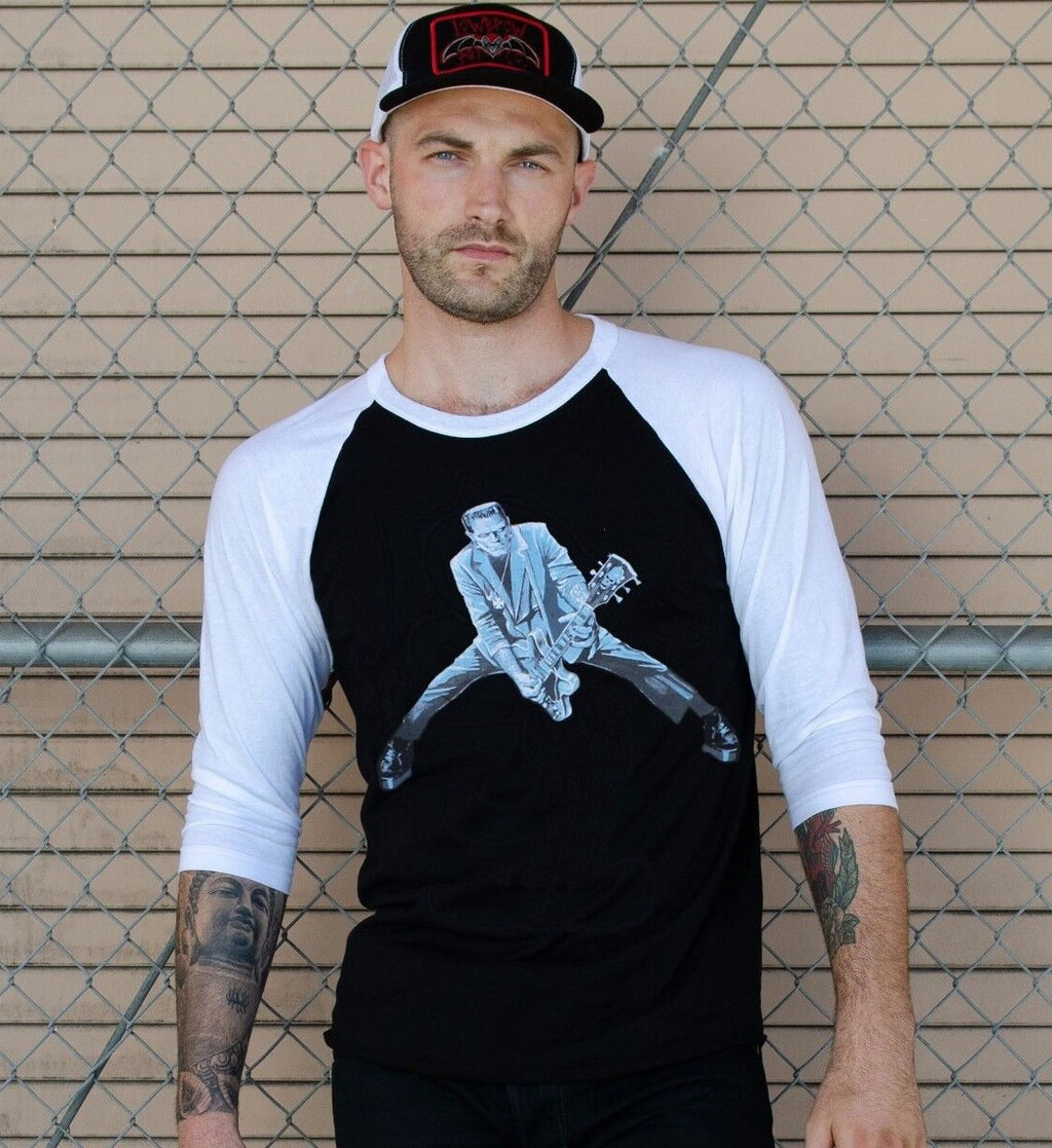 Lowbrow Art Rock n Roll Monster Baseball Tee