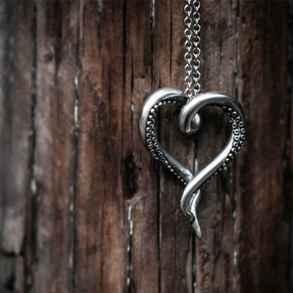 Controse Sea Lover Octopus Heart Stainless Steel Necklace