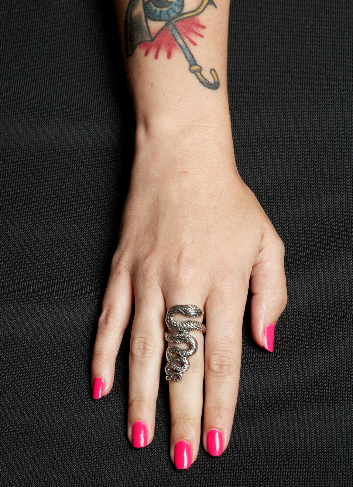 Femme Metale Handmade Sexy Serpent Snake 925 Silver Ring