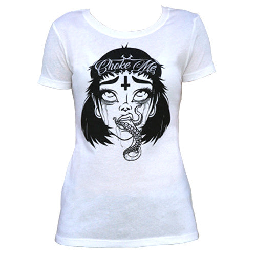 Lowbrow Art Choke Me White Tee