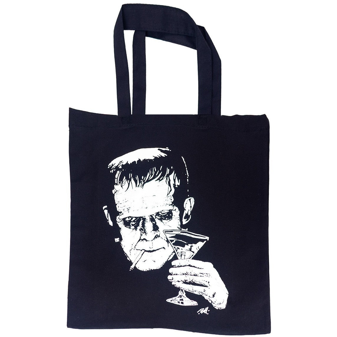 Lowbrow Art Monster Martini Black Tote Bag
