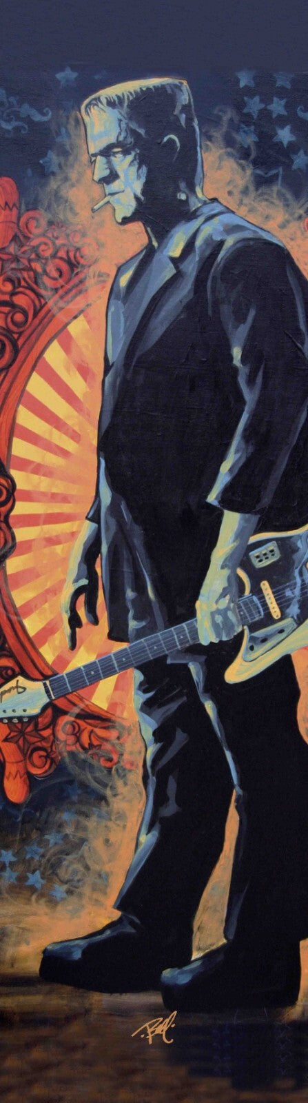 Lowbrow Frankie Was A Rocker Frankenstein Maple 8.75 Skate Deck Artist Mike Bell