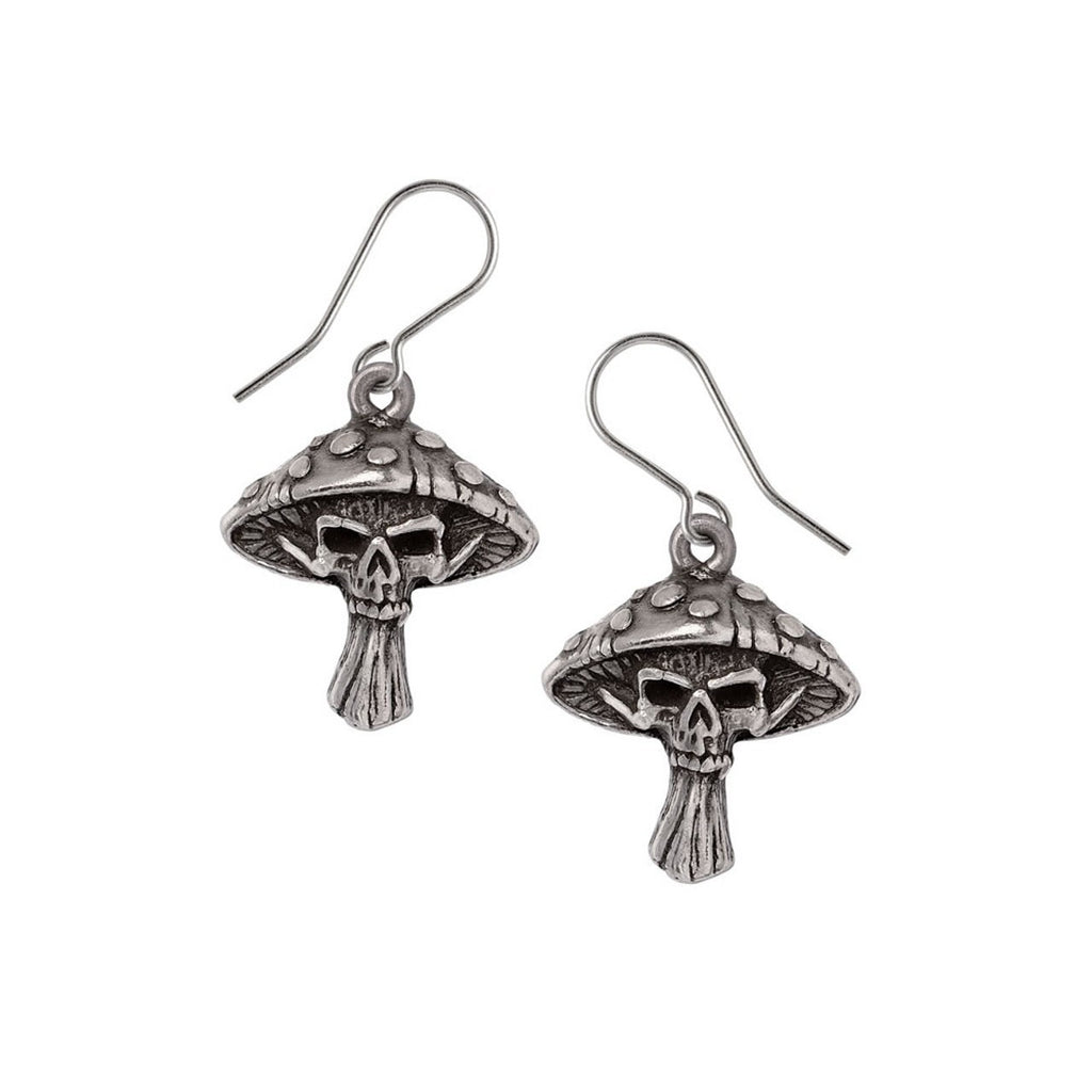 Alchemy Gothic Death Cap Mushroom Dropper Earrings E492