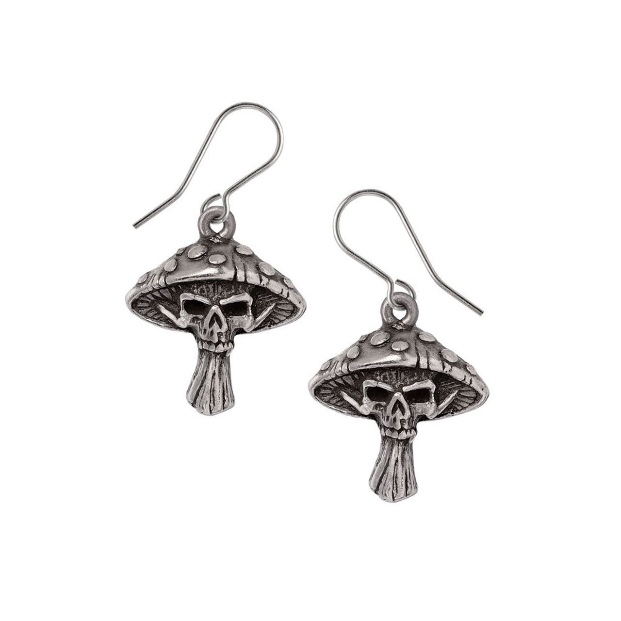 Alchemy Gothic Death Cap Mushroom Dropper Earrings E492