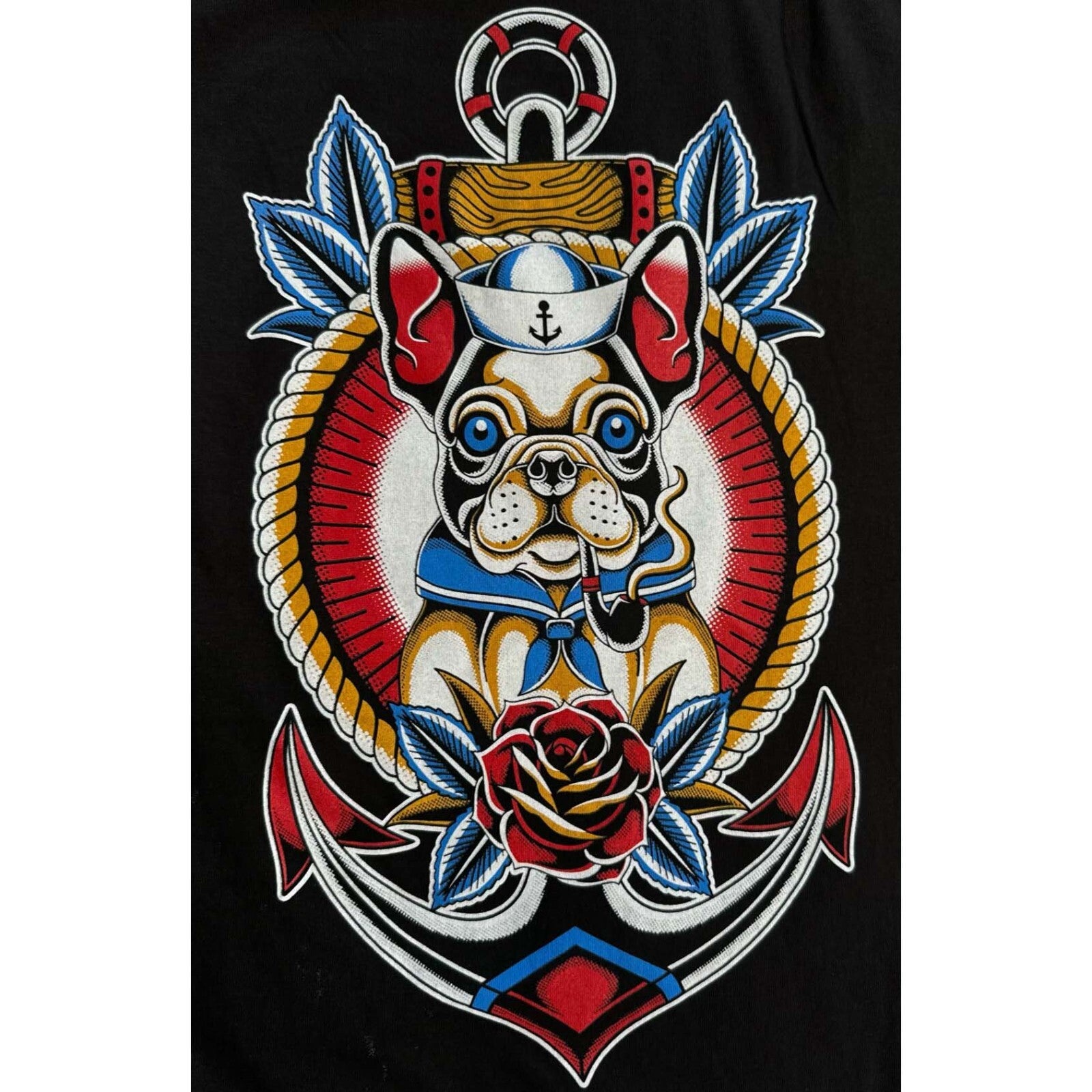 Black Market Art Sailor Dog French Bulldog Tee