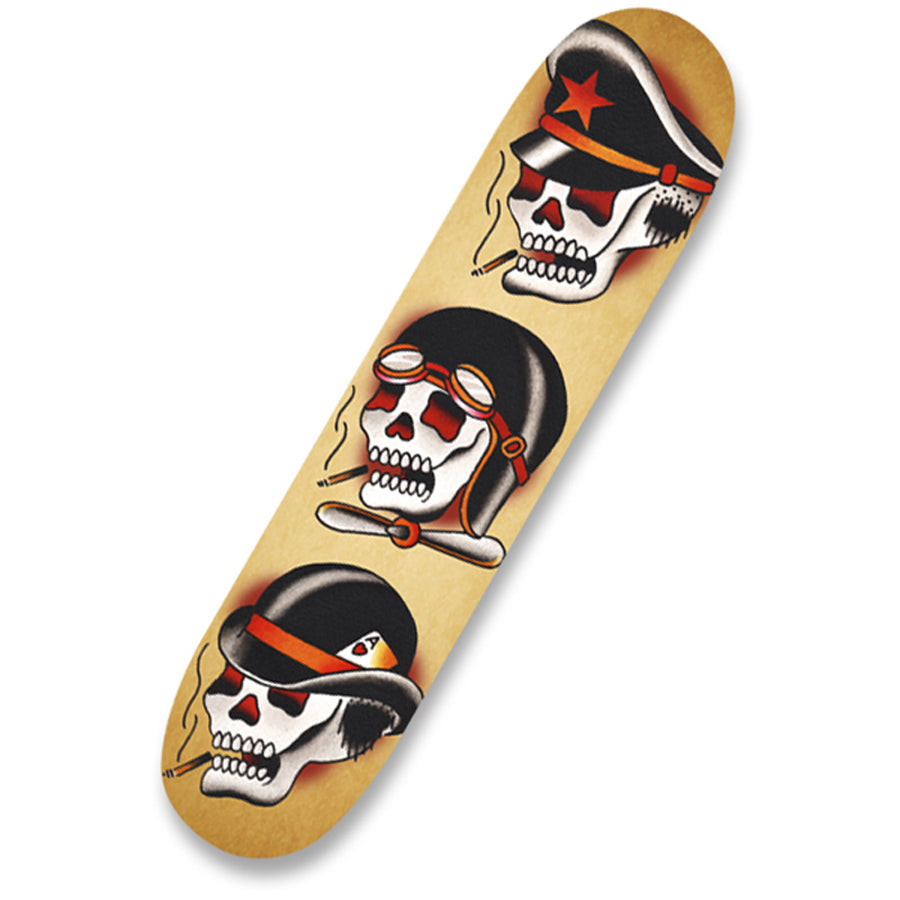 Black Market Art Three Hats Skulls Quality Maple Skateboard Skate Deck