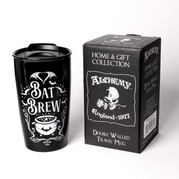 Alchemy Gothic Bat Brew Double Wall Travel Coffee Mug MRDWM6