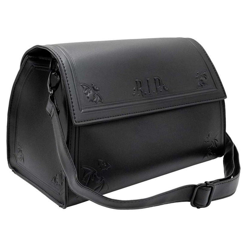 Kreepsville 666 RIP Bats Doctor's Bag Black Vegan Purse Handle or Shoulder
